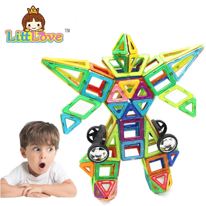 Магнитная игрушка LittLove 106 шт. детские игрушки пластиковые Обучающие строительные