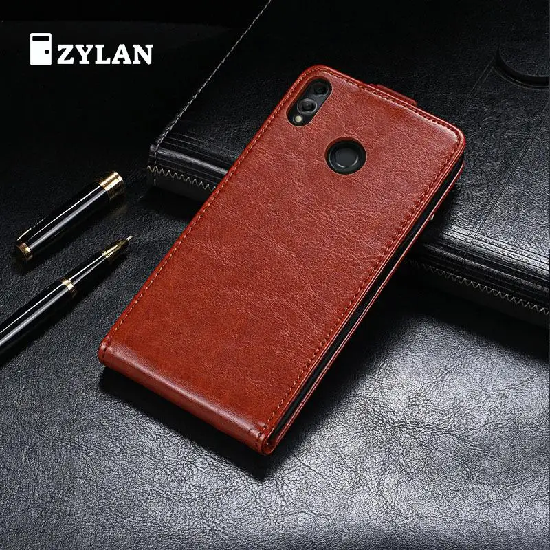 

ZYLAN Up and Down Case Cover Luxury Leather Flip Case For Huawei Honor 8X Max Protective Phone Case Back Cover + FREE GIFT
