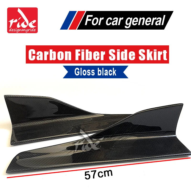 

For HONDA CR-Z Universal Carbon Fiber Side Skirt Bumper Car Styling For HONDA CR-Z 2-Door Coupe Side Skirt Splitter Flap E-Style