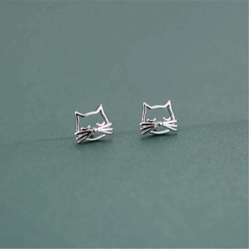 Серьги-гвоздики в Корейском стиле, простые, 925 пробы, серебряные, темпераментные, модные, женские, SEA086