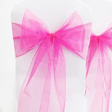 25 шт. 18x275 см, чехлы с бантом для стула из органзы, тюлевые пояса для свадьбы, памятные события и вечерние банкетные рождественские украшения