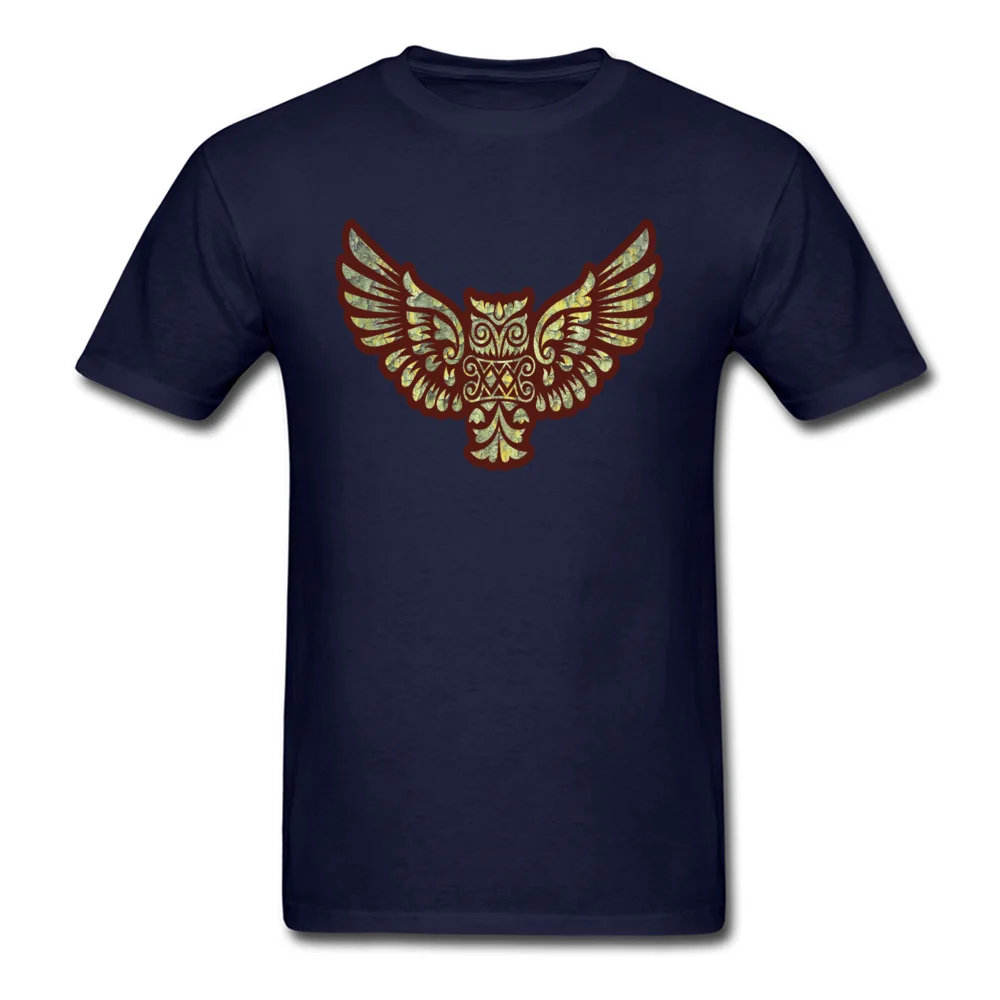 Flying Owl Mascot Decoration Cotton Man Short Sleeve T Shirt Design Fall Tshirts Printed Tops Tees 2018 O Neck Flying Owl Mascot Decoration navy