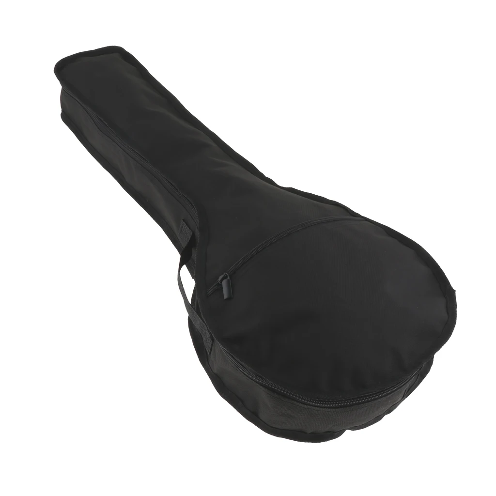 Нейлоновый чехол mandolin Gig Bag с одним плечевым ремнем с одним ремешком и ремешком для мандолина черного цвета