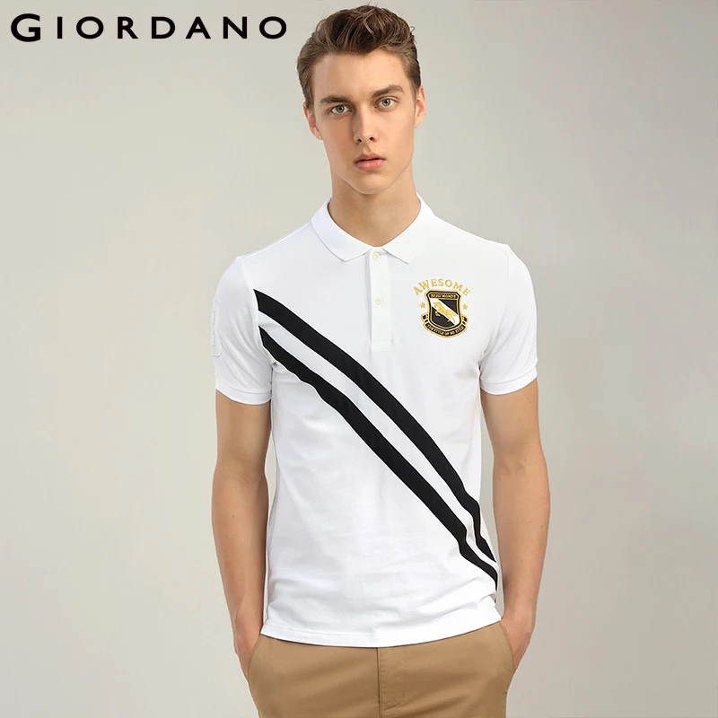 Buy Giordano Men Badge Polo Shirt Awesome Embroidered