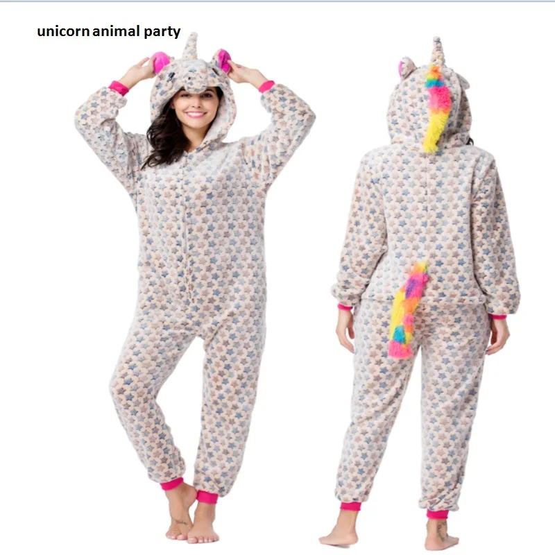 

Kigurumi Onesies costumes Cosplay Cartoon Five-pointed star unicorn zipper Pajamas Costumes Sleepwear halloween Party costumes