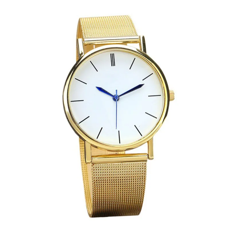 Fashion Quartz Watch Women Mesh Stainless Steel Women Watches Relogio Feminino Men Watchs Gold Silver afbeelding