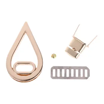 

Water Drop Shape Clasp Turn Lock Twist Locks DIY Leather Handbag Bag Hardware