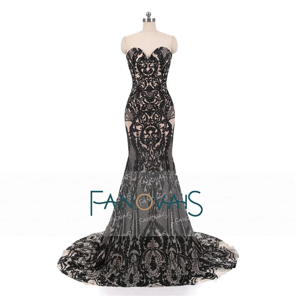 Multi color Fashion Mermaid Evening Dresses Long Sweetheart Sequin Lace Evening Gown Prom Dress 2019 Vestido de Fiesta IDE1