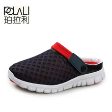 POLALI hommes chaussures d'été sandales 2018 plage tongs hommes pantoufles lumière respirant extérieur bateau chaussures décontractées grande taille 36-46
