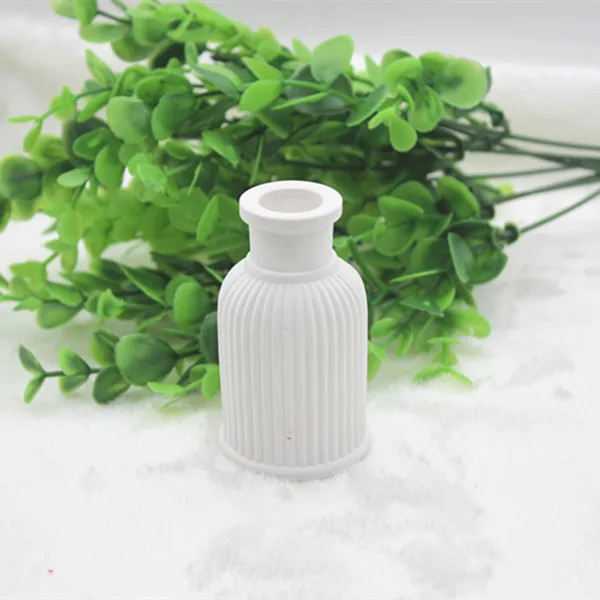 Solid Gypsum vase mold fragrance plaster flower bottle 3D Clay Silicone