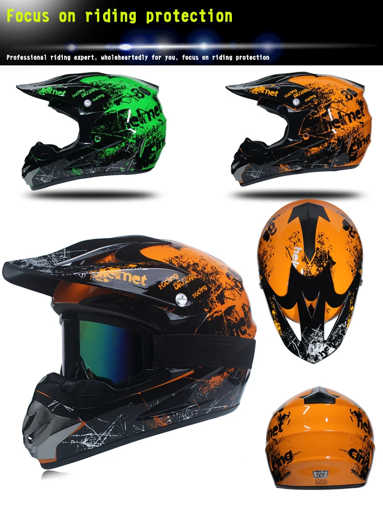 new off-road motorcycle helmet men and women motocross helmet full face kask downhill casque moto cross enfant capacete