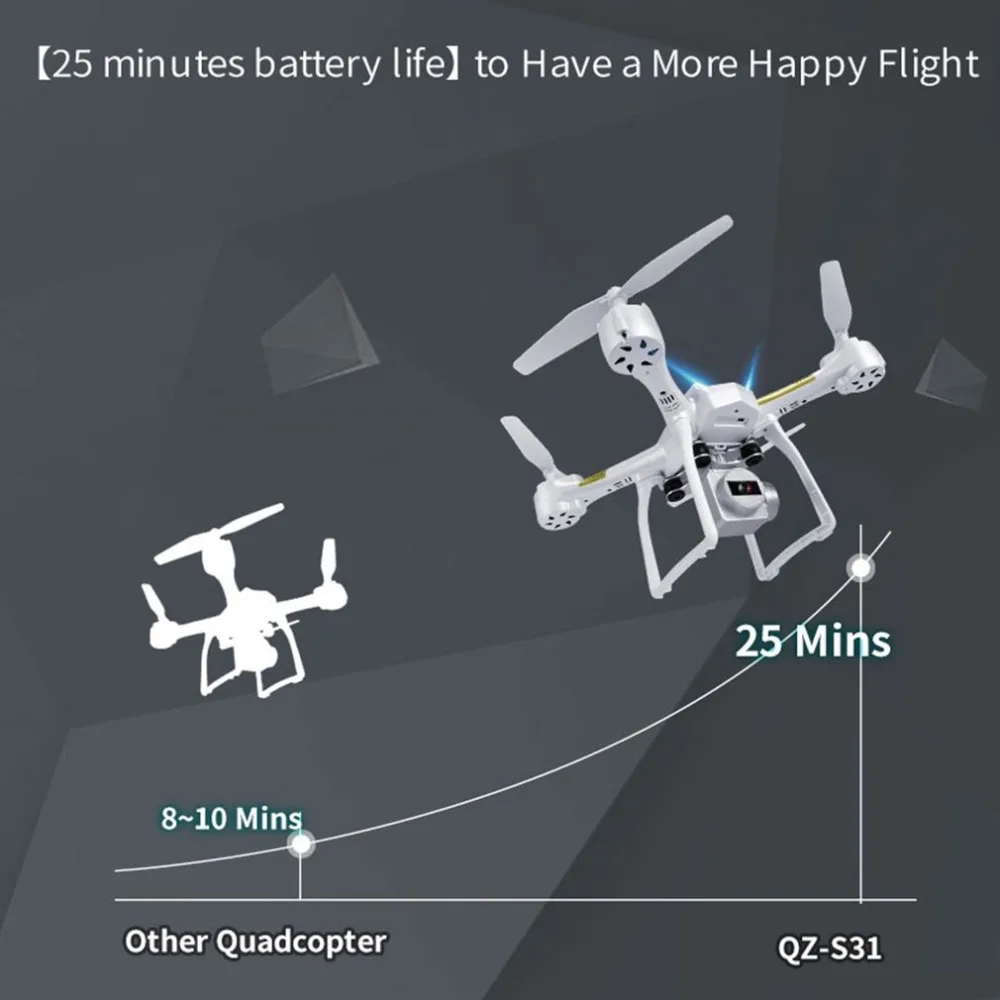 Квадрокоптер S31 длинная выносливость один ключ возврат оптического потока позиционирования высота удержания Безголовый режим 6 оси