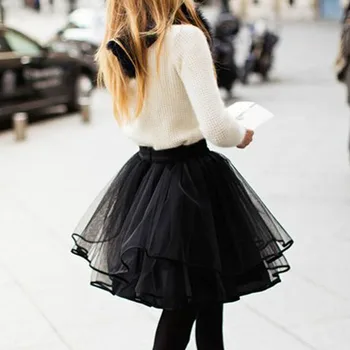 

Women Ladies Girls tulle Tutu Skirts Elegant Ballet Princess Fancy Party Club mini Skirts Dames jupe femme Streetwear