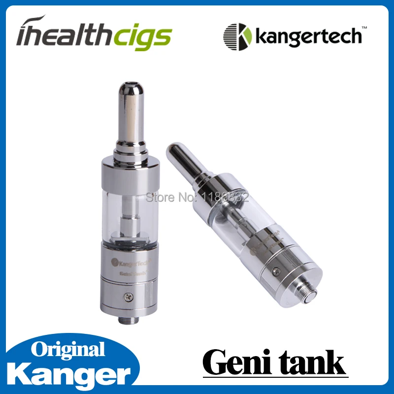 

2PCS/alot 100% Original Kanger Genitank atomizer 2.4ml Clearomizer Capacity Pyrex Tube Cooper Kanger Dual Coil Atomizer Airflow