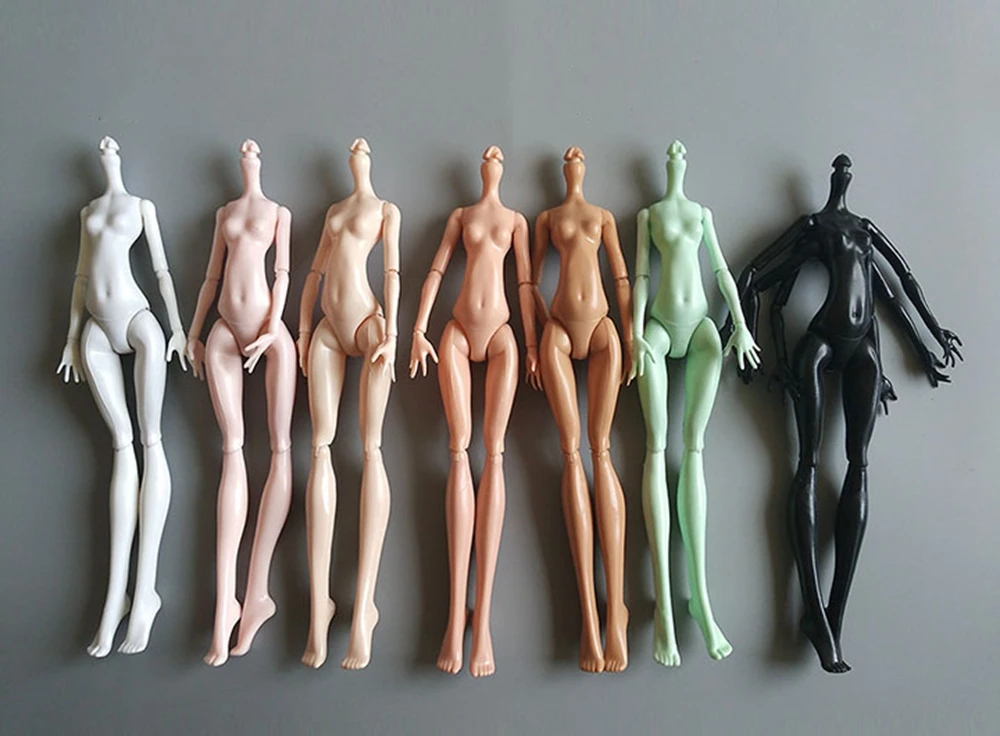 

DIY 9Colors Imitation Demon Monster Dolls Naked Body Without Head For Monster High Dolls Fairytales 11 Joints Doll Bodies