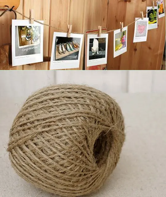 

20Pcs Natural Twine Cord Hemp Jute Rope String Gift Packing Hang Tag String