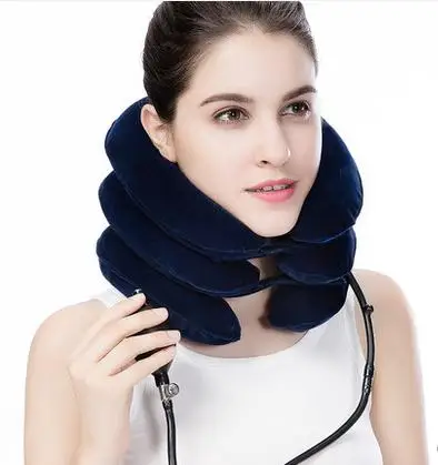 Cervical traction apparatus Cervical vertebral stretcher Home care cervical spondylosis inflatable traction neck guard medical polymer envelope neck collar cervical spondylosis cervical holder torticollis cervical traction s m l
