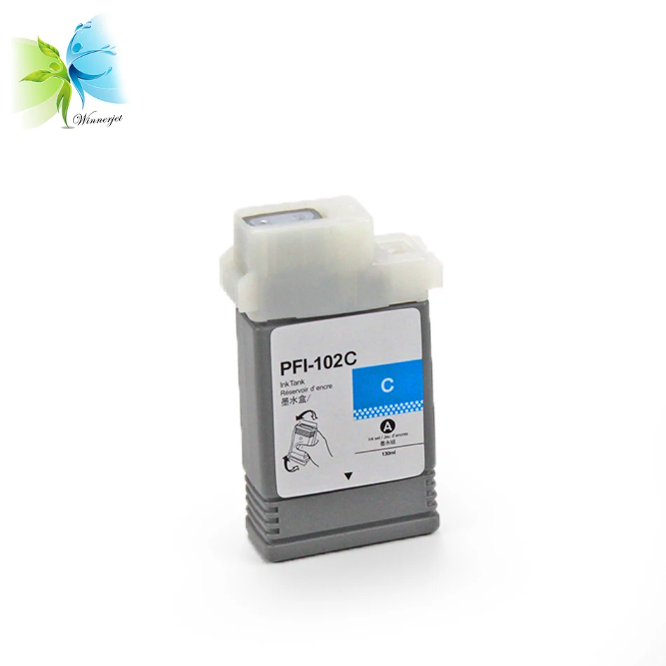 WINNERJET PFI 102 полный пигментный картридж для принтера Canon IPF605 500 510 600 610 700 710|ink cartridge|ink