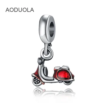 

Drop oil alloy point drill bracelet pendants creative motorcycle jewelry DIY accessories suitable for European Bracelets 2pcs