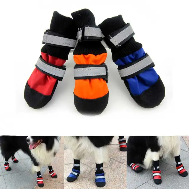 Warm Pet Outdoor Boots Waterproof Non slip Shoes For Fogs Dogs Fashion