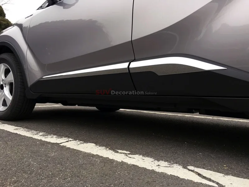 Для Toyota C-HR ЧР 2016 2017 2018 2019 глянцевый АБС боковая обшивка крышки отделка 4 шт.