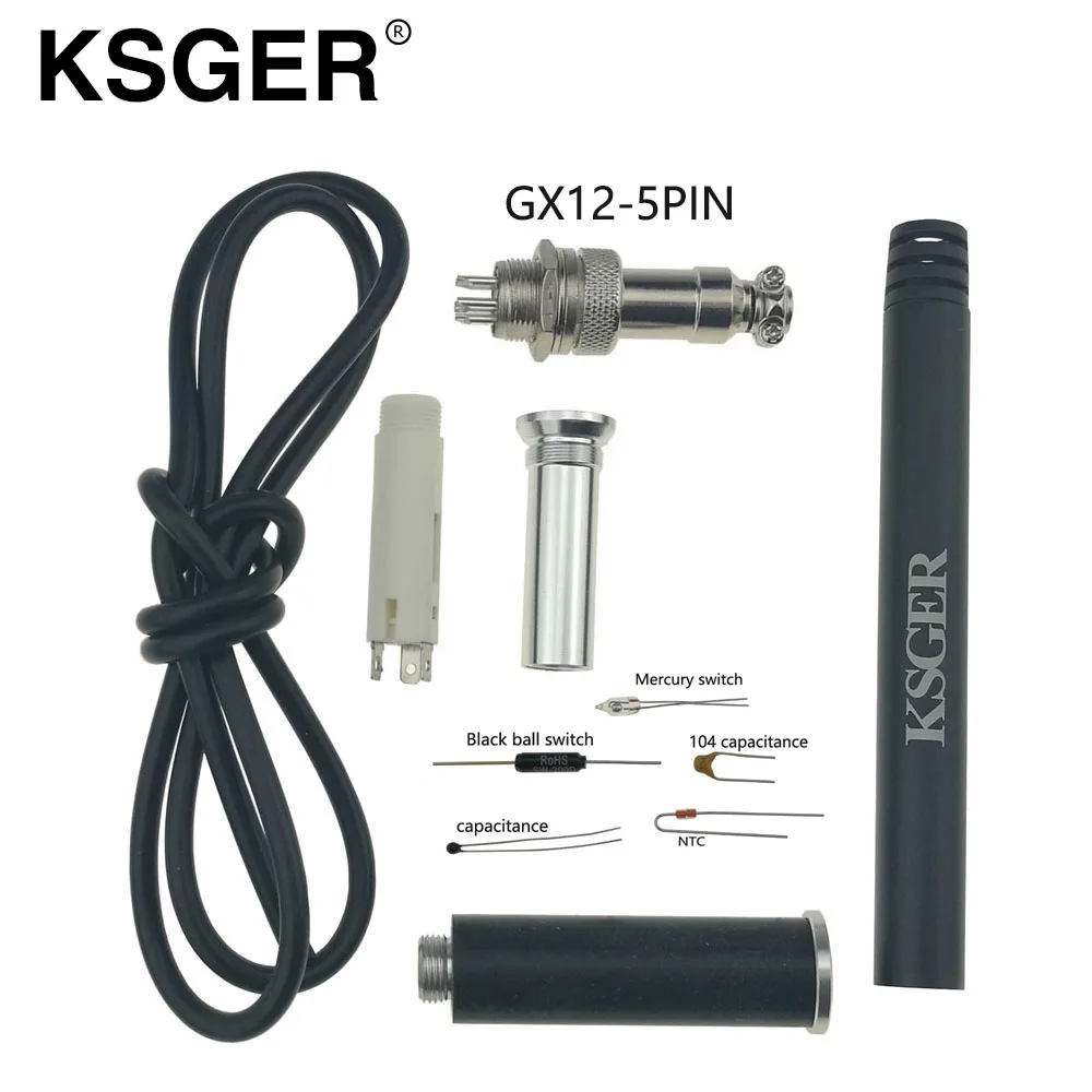 

KSGER Alloy Metal 9501 Electric Soldering Iron Handle DIY Kits For fx951 STC/STM32 OLED Soldering Station Spare Parts
