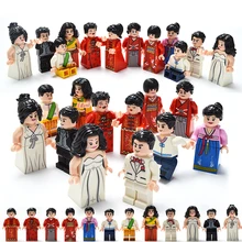12 Pcs/set DIY Figures Wedding style in different countries Building Blocks Toys Kids Educational City Set For Children gifts
