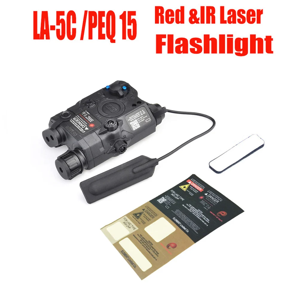 

Airsoft PEQ 15 / LA-5C UHP Tactical Flashlights Appearance Red Laser Dot Light Softair IR Infrared Military Battery Case