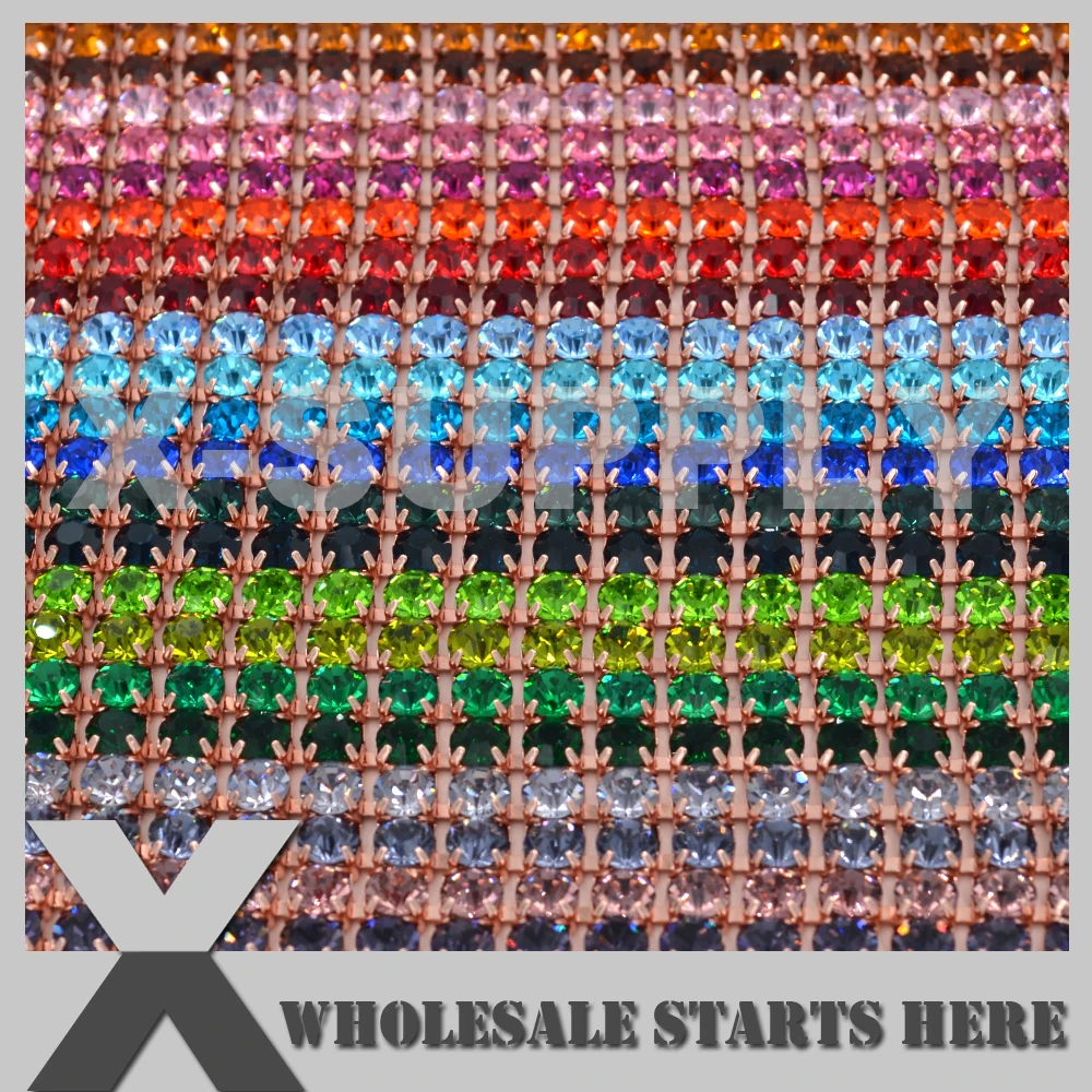 

P2 SS28(6mm) Close Dense Crystal Rhinestone Cup Chains,5Yards/Lot,Custom and Bulk Order Accept