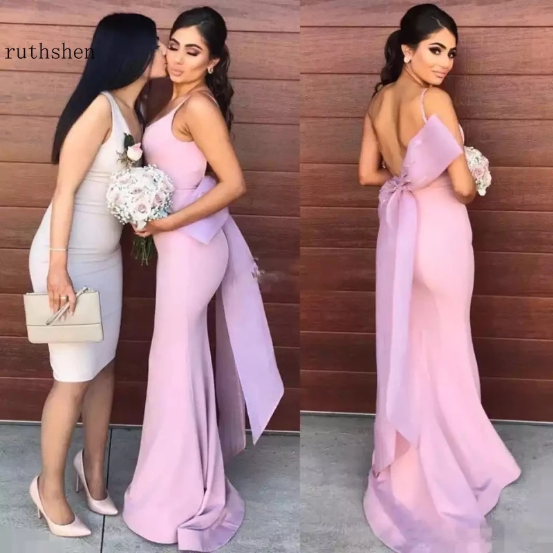 

Long Mermaid Formal Dresses Evening Gown Arabic Vestidos De Fiesta for Women Backless Sweep Train Party Dress