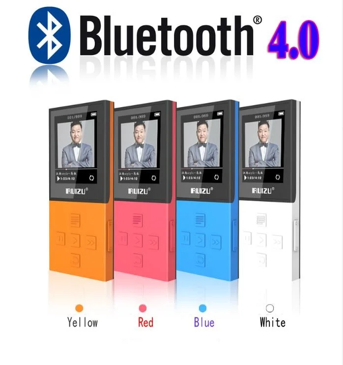 Bluetooth 4,0 MP3 RUIZU X18 Спортивный MP3 плеер с 8G может играть 100 часов Высокое качество без потерь рекордер FM Bluetooth 4,0