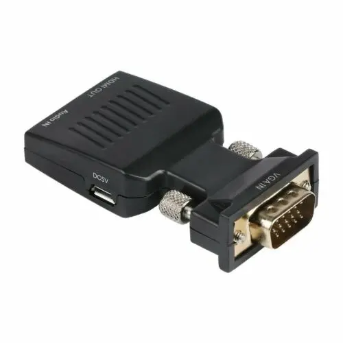  1080 P HD VGA AL Convertitore di HDMI Con Adattatore di Alimentazione USB DC Cavo di 3.5 millimetri