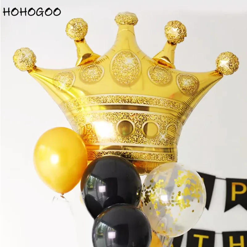 HOHOGOO 1 PC 4 Размеры большая корона Фольга шар принца и принцессы на день рождения