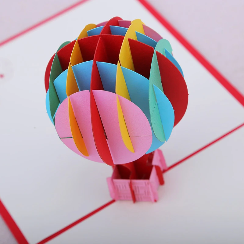 3d Pop Up Carte Montgolfiere Papier Carte Cartes Postales Carte De Voeux Decoration Enfants D Anniversaire De Bande Dessinee Cadeau Livraison Gratuite Aliexpress