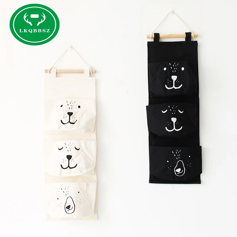  Wall Hanging Storage Bags Organizer Linen Closet Children Room Organizer Pouch for Toys Books Cosme