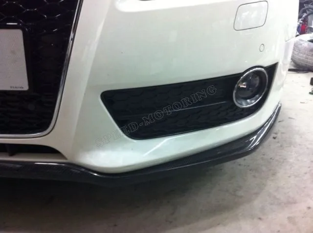Углеродного волокна передний бампер диффузор для губ для Audi A5 купе хэтчбек Стандартный 2010 2011 не Sline