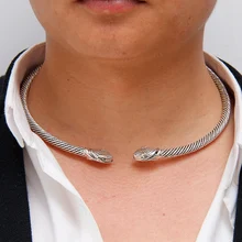 Подростковая голова змеи колье с кулоном в стиле викингов чокер воротник индийские ювелирные изделия Модные аксессуары ожерелье с манжетами для мужчин и женщин Прямая поставка