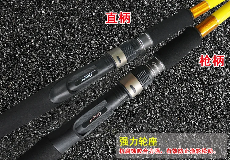 GEHAUT Brand 2.1M,2.4M,2.7M The Admiral Superhard Powerful Slow Jigging Carbon Fiber Ocean Boat Fishing Rod Bait Weight 100-450g