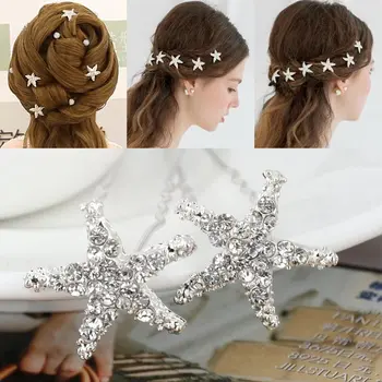 

20Pcs Wedding Bridal Bridesmaid Crystal Sea Star Rhinestone Hair Pins Clips Women Hairpins Hair Accessories