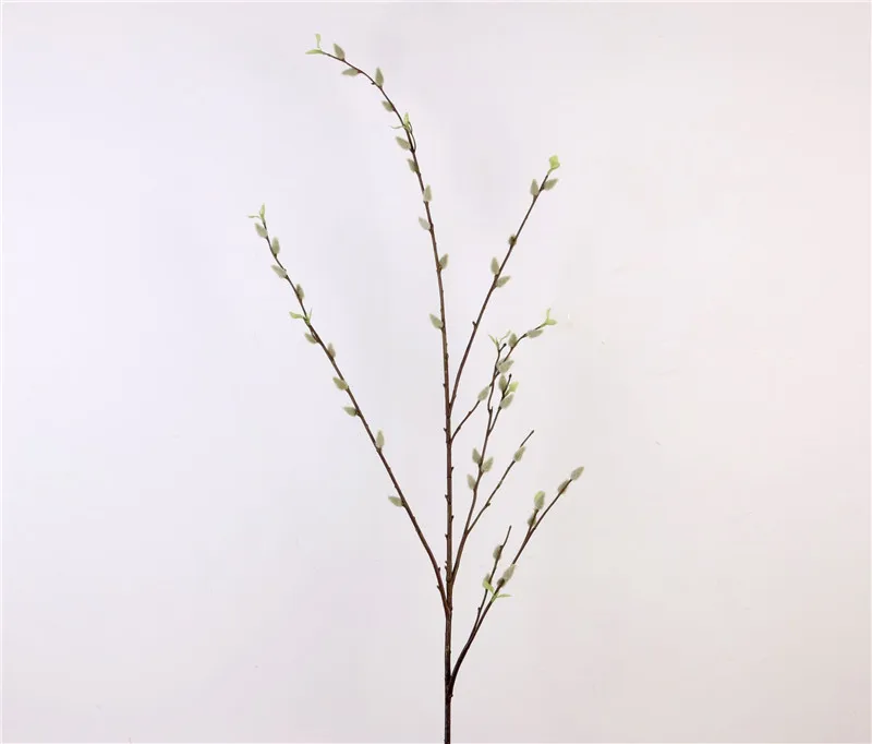 Flone Artificial Silver Willow Fruit Simulation Plant Tree Branch Silver Willow Flower Wedding Home Party Decor Art Arrangement (17)