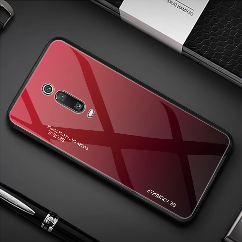 

Tempered Glass Gradient Phone Case For Xiaomi Mi 9T Pro 9 SE 8Lite Full Protector Cover Redmi 7A K20 Pro 7 Note 5 6 7 Pro Coque