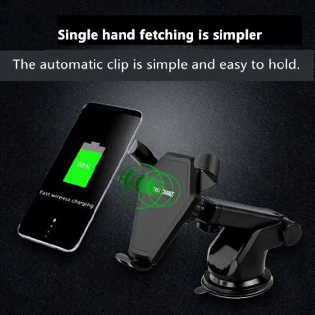car qi fast wireless charger wireless cell phone charging stand for