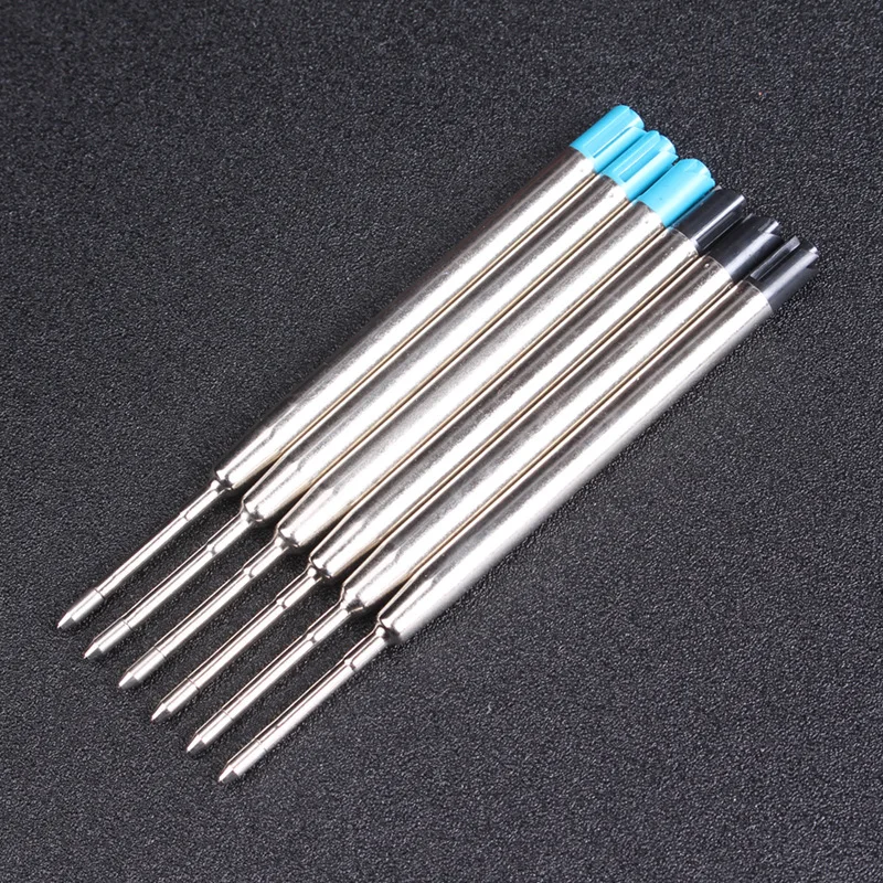 6pcs/lot 1.0mm metal Ballpoint pen refills Office school stationery