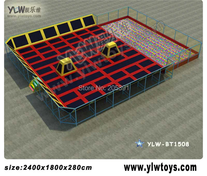 Взрослые фитнес батут парки, Спортивная батут для тренировки, indoor Батутный парк с губкой/шариками