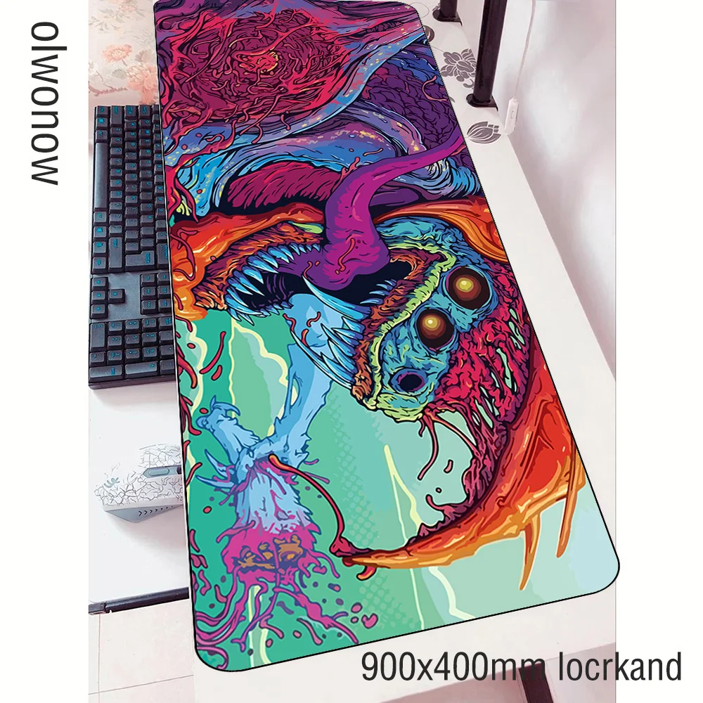 Hypear Beast mouse pad 90x40cm Personality notbook computer mousepad Boy Gift gaming padmouse gamer laptop mats | Компьютеры и офис
