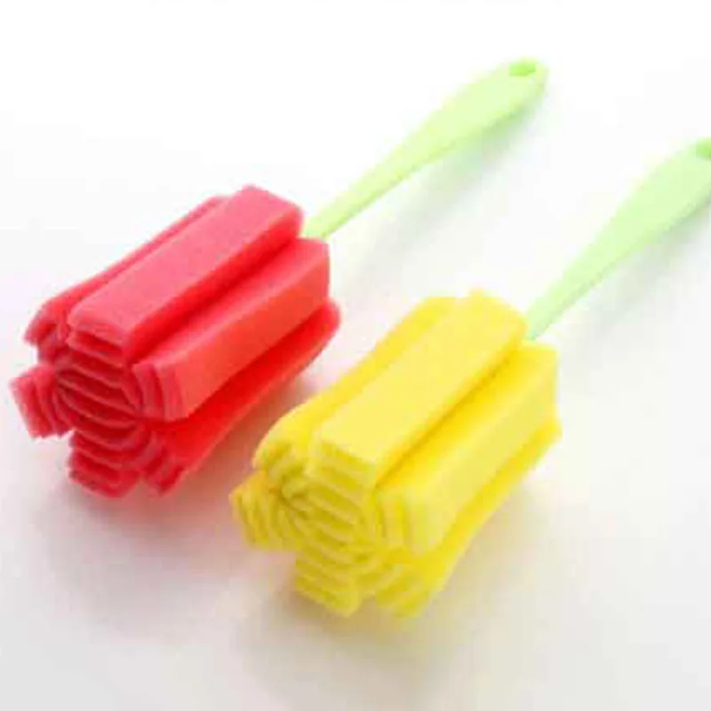 Jual Populer Sponge Sikat Botol Bayi Cangkir Sikat Kaca Mencuci Membersihkan Dapur Alat Pembersih