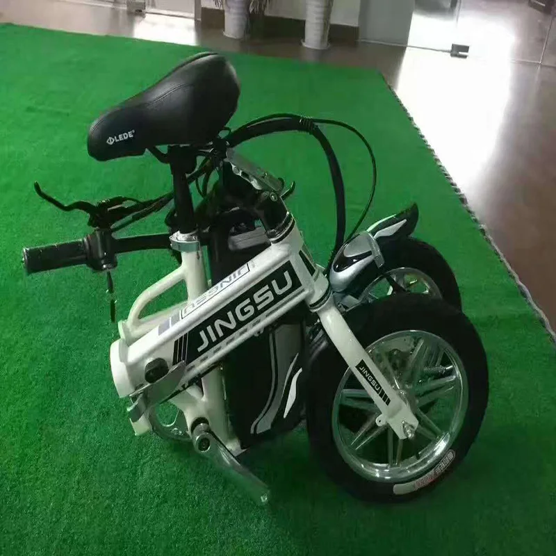 Excellent Foldable Electric Bike 14inch 48V 250w 15AH  Lithium Battery Electric Bicycle Double Seat Cycle Aluminium Alloy Ebike 1