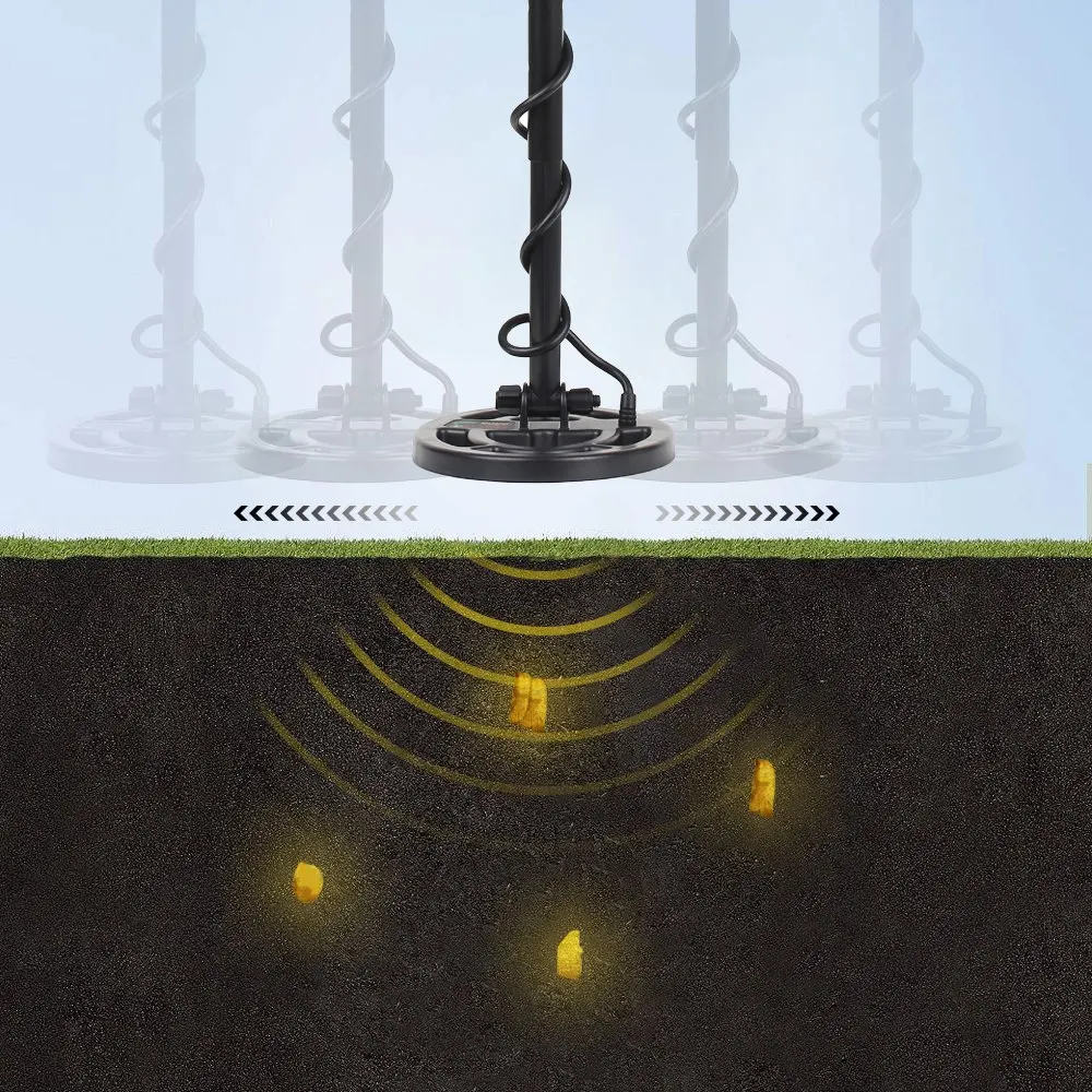 KKmoon металлоискатель Подземный Профессиональный ЖК-детектор золота Охотник за сокровищами+ Регулируемая чувствительность Водонепроницаемая поисковая катушка