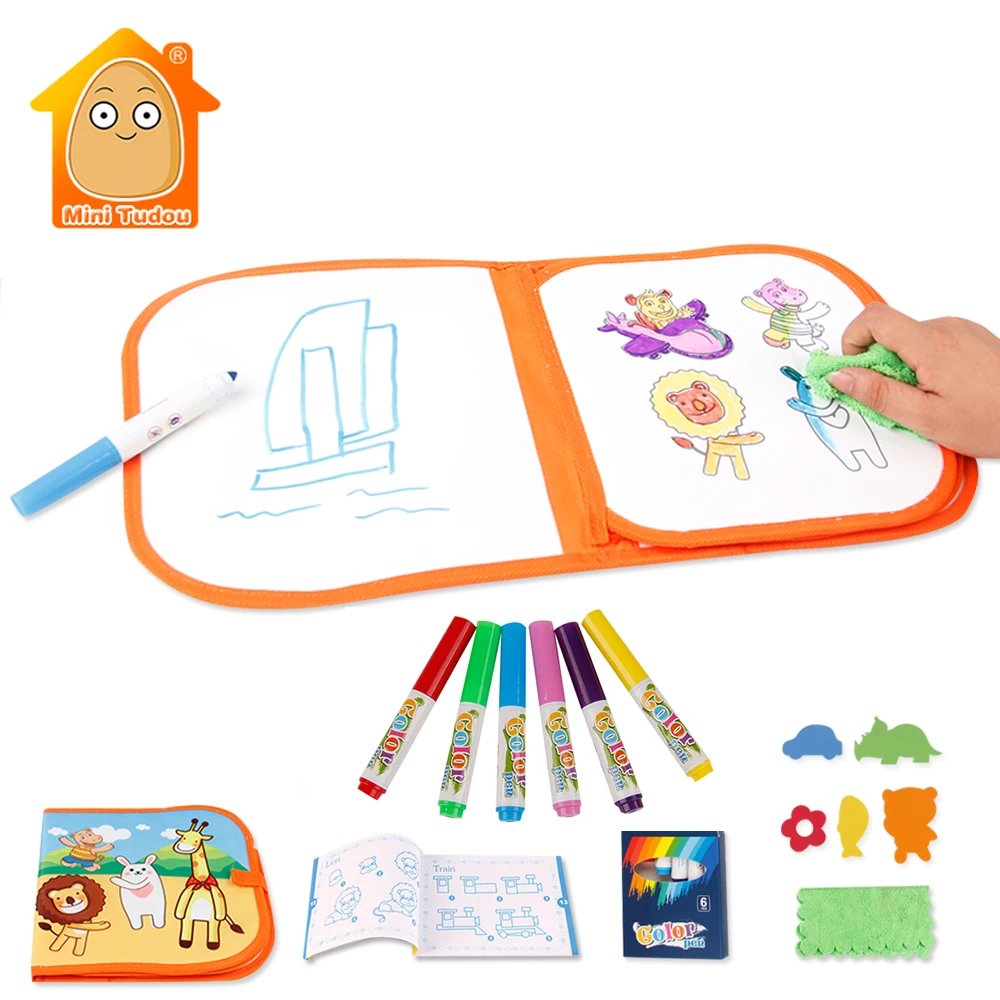 

Children's Portable Magic Water Drawing Book Innovative Toy Painting Colorful Cloth Book Baby Early Educational Learning Toys