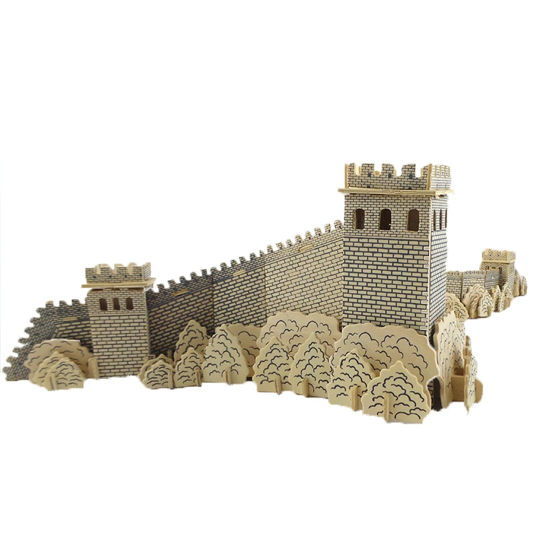 

BOHS Great Wall Diy 3D Wooden Puzzle Scale Models, Ancient Wonders Building Toys 64.5*30*16CM